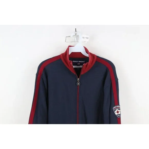 Vtg 90s Polo Sport Ralph Lauren Mens Medium Ski Patch Full Zip